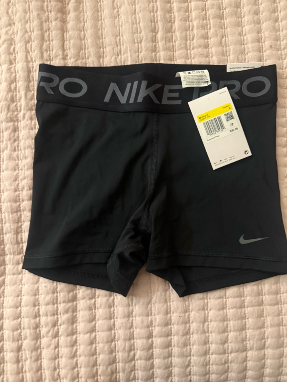 NEW Nike Pro Black tight fit 3”